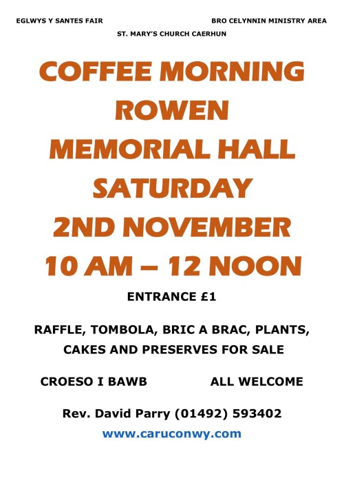 COFFEE MORNING POSTER 02-NOV-19