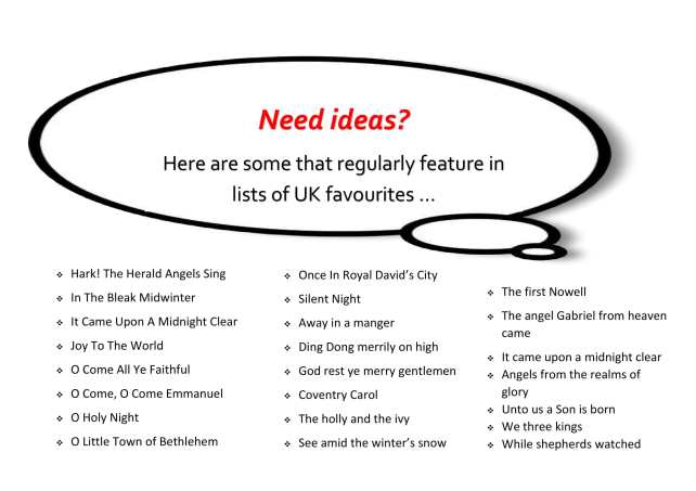 Conwys favourite carol list3-1-1