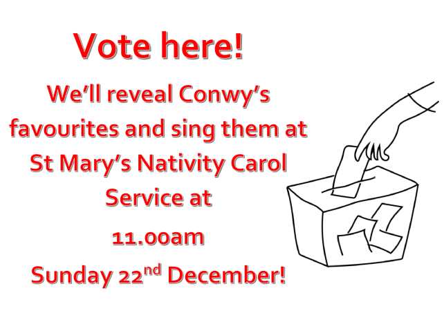 Conwys favourite carol vote 2-1-1