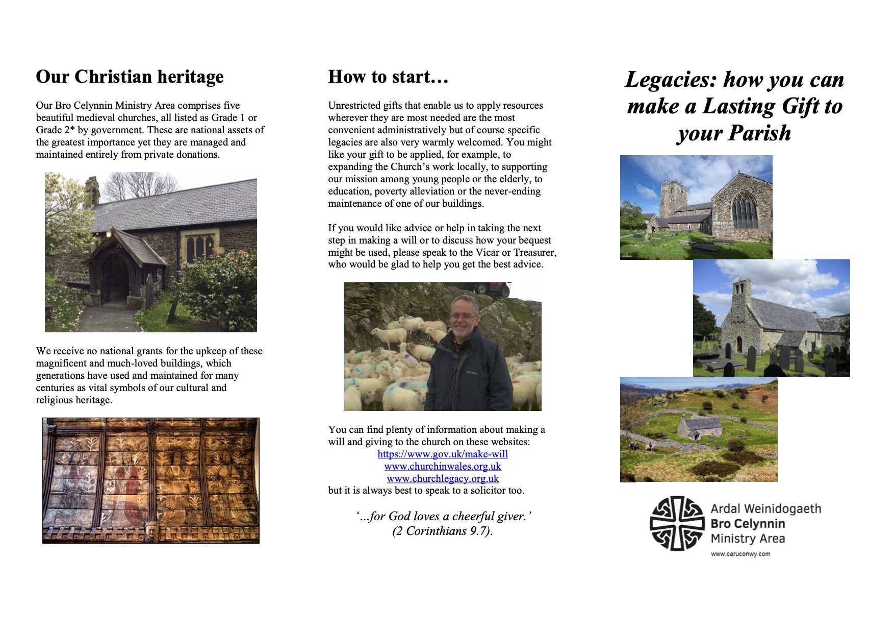 Bro Celynnin Legacy Leaflet (page 1)