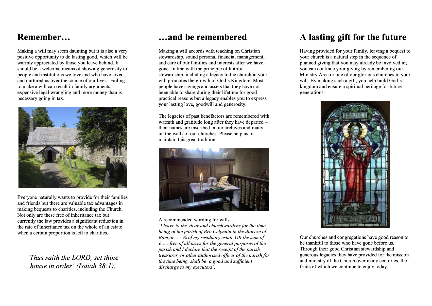 Bro Celynnin Legacy Leaflet (page 2)